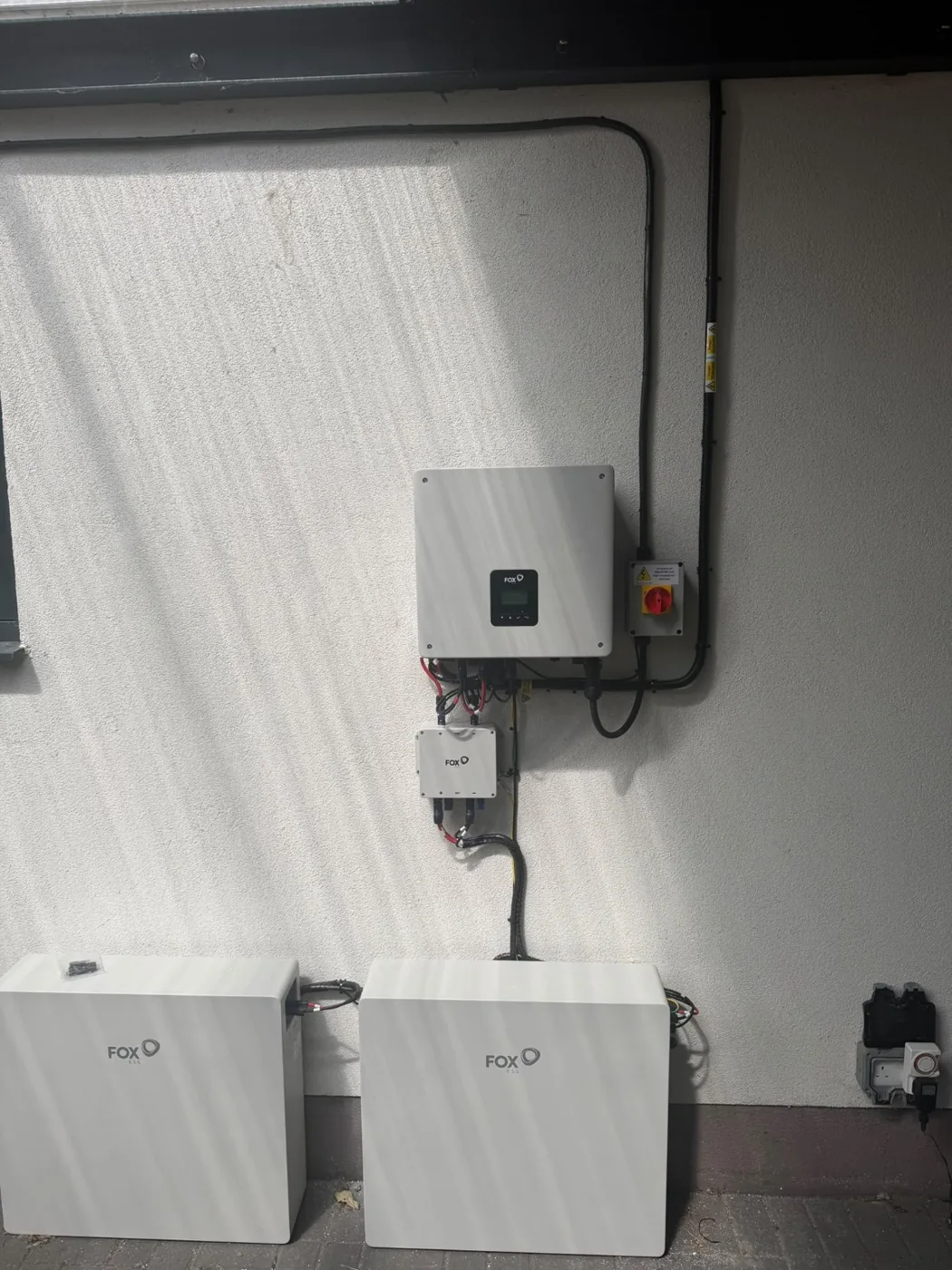 Fox ESS inverter and twin battery storage units