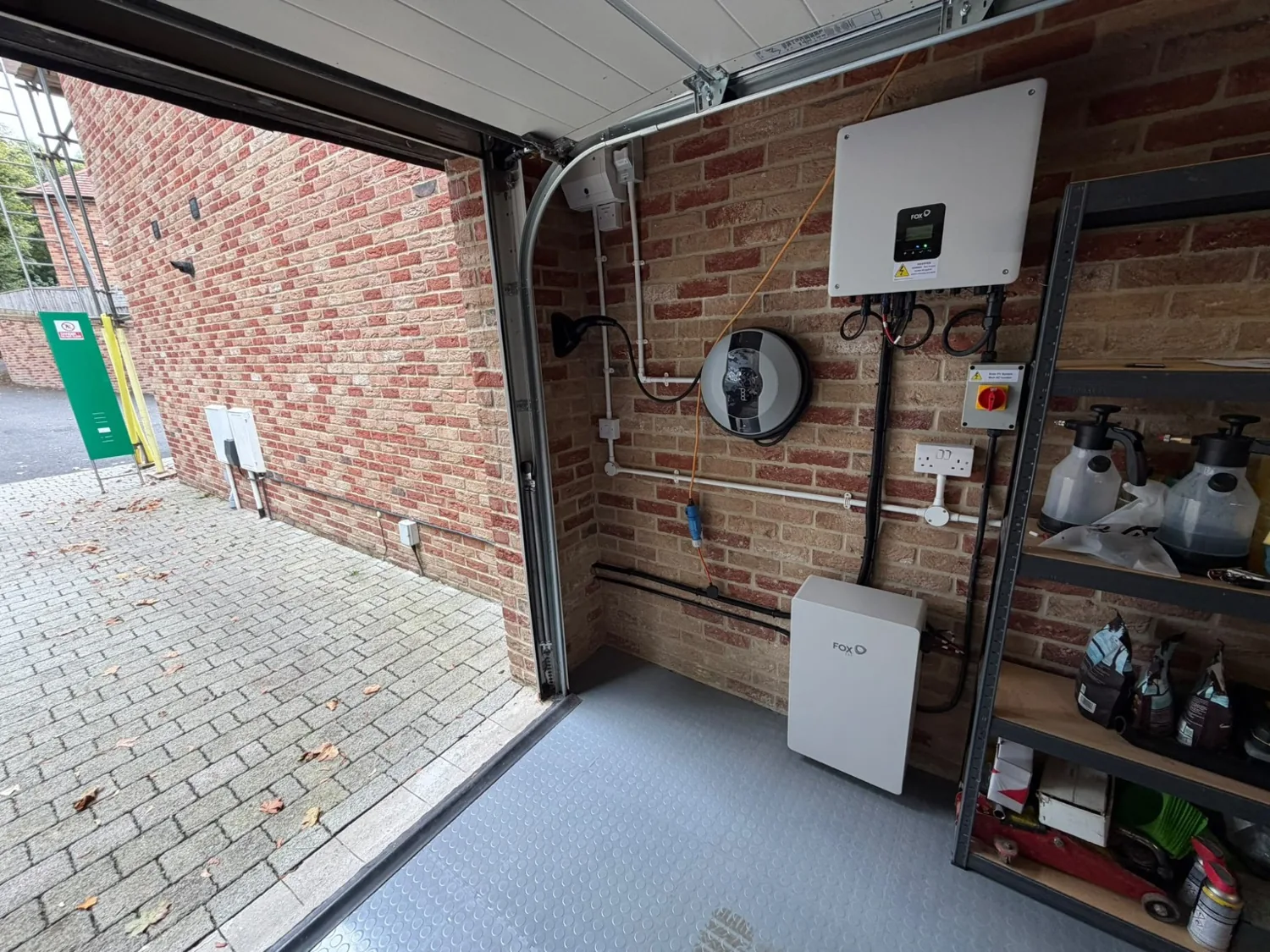 Fox ESS system installed in residential garage